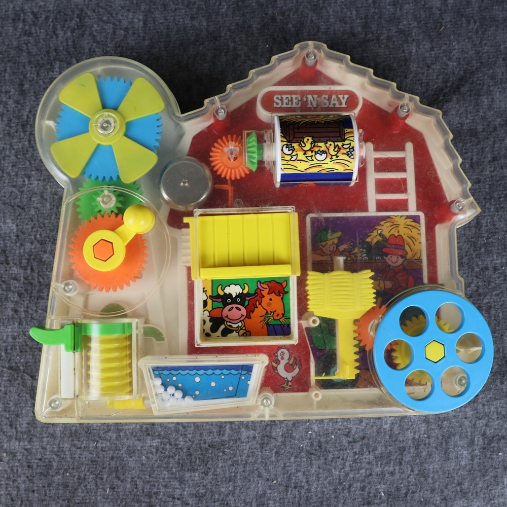 Vintage 1991 Mattel See 'N Say Barn Gear Activity Toy Farm Animals Learning